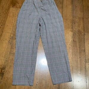 1.State Glen Plaid Checkered Ankle Trousers Size US 10